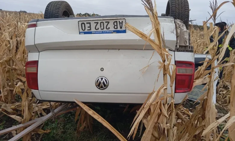 Vuelco de camioneta en la Ruta Provincial 75